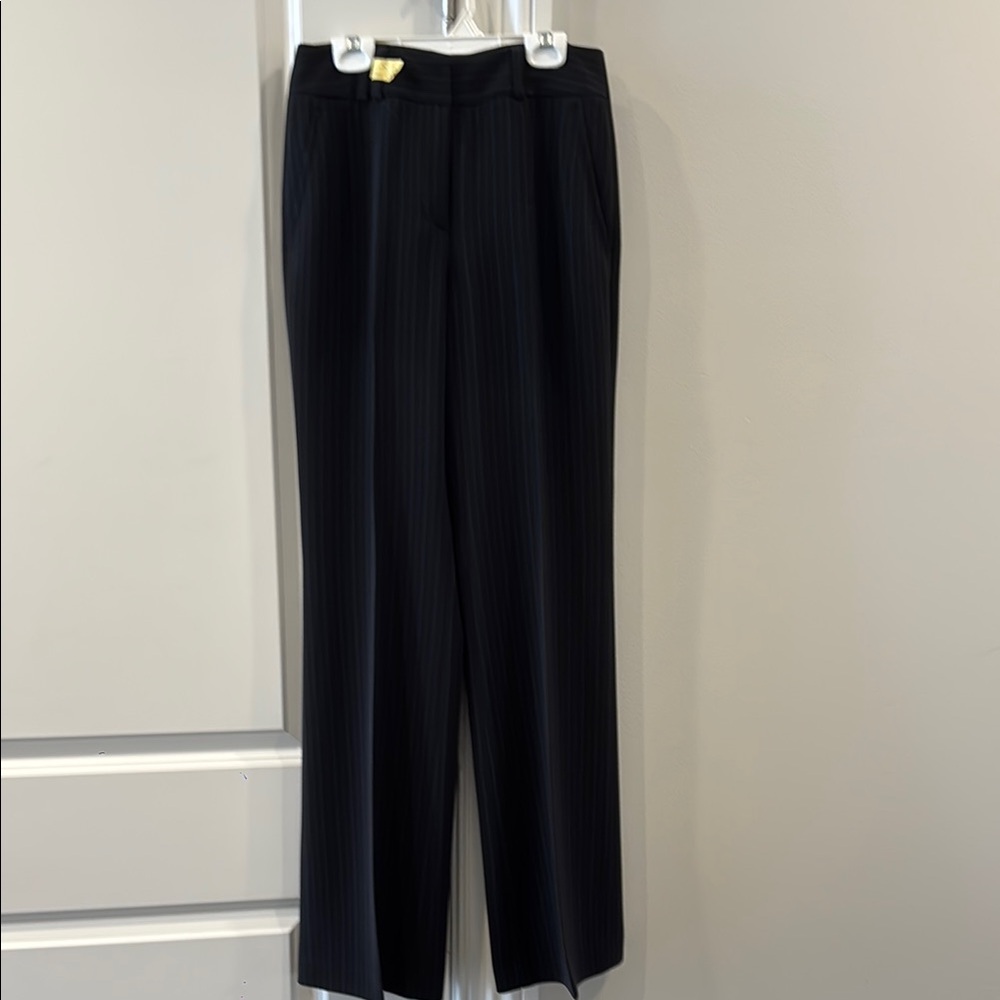 Anne Klein Navy Pinstripe Pantsuit - Picture 4 of 6